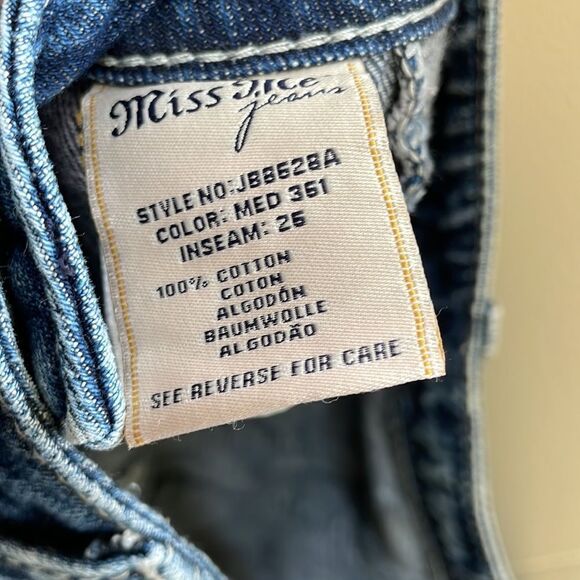 MISS ME AZTEC EMBROIDERED ANKLE JEANS - Picture 12 of 14